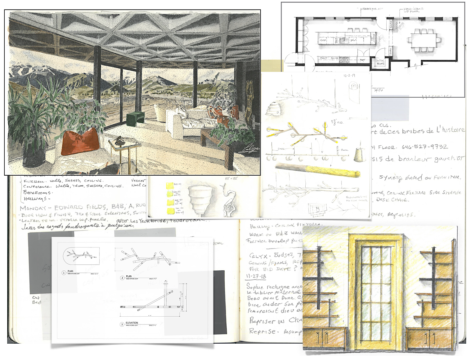 Design Process: Drawing on Inspiration | William Caligari Interiors